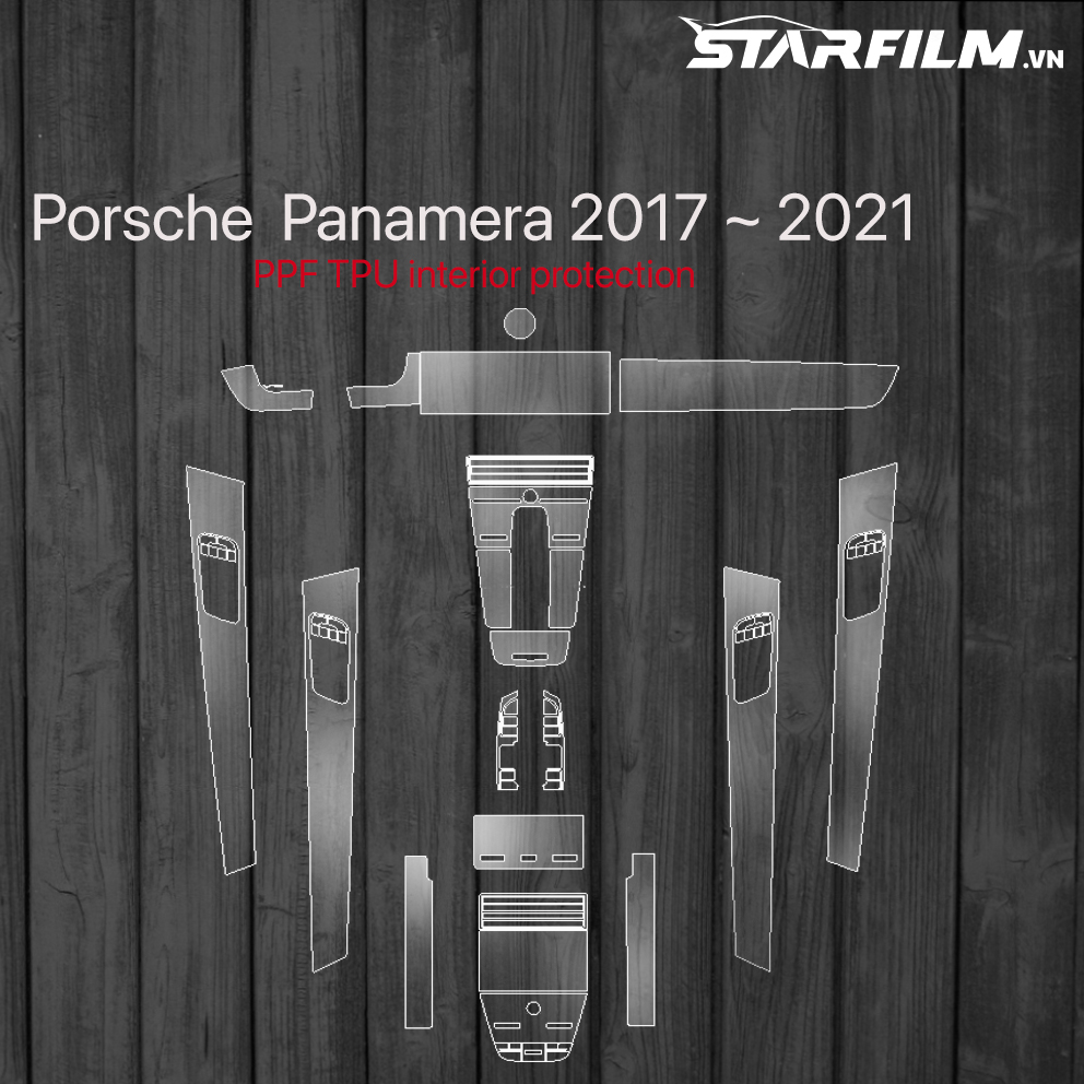 Porsche Paramena 2017~2021 PPF TPU nội thất chống xước tự hồi phục STAR FILM